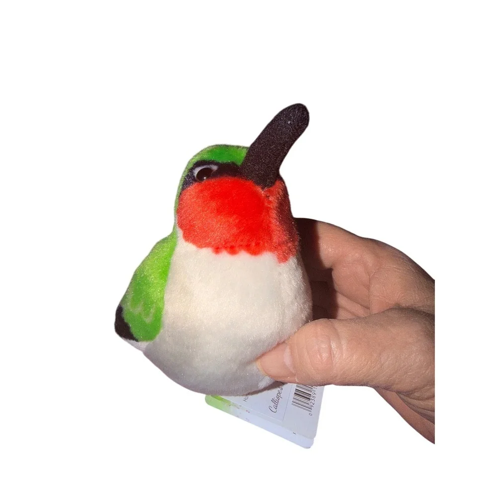 Wild Republic Audubon Ruby Throated Hummingbird Plush with Sound New‎